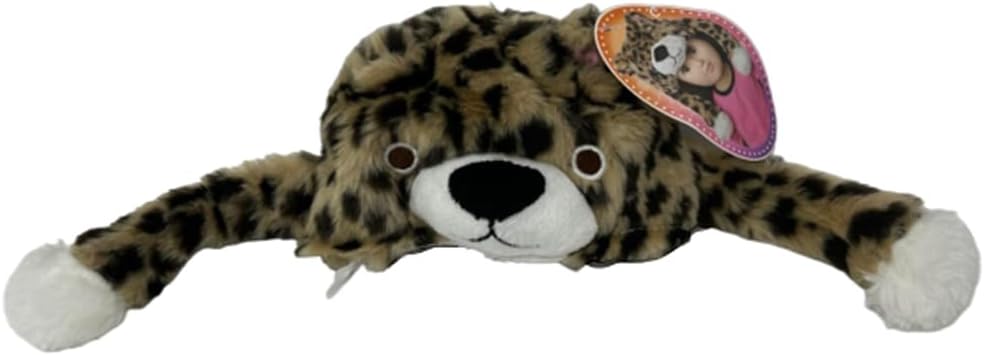 My Life As Cheetah Fur Hat for 18-inch dolls — fun winter hat with ears and cute cheetah face.